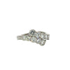 Vintage Bypass Diamond Platinum Ring