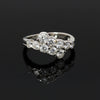 Vintage Bypass Diamond Platinum Ring