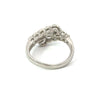 Vintage Bypass Diamond Platinum Ring