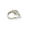 Vintage Mikimoto Natural Fancy Yellow & White Diamond Platinum Ring