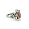 Estate Imperial Topaz & Diamond Platinum Ring