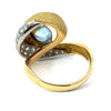 Estate Aquamarine & Diamond Platinum/18k Yellow Gold Ring