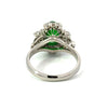 Estate Diamond & Jade Platinum Ring