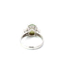 Estate Cats Eye Chrysoberyl & Diamond Platinum Ring