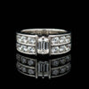 Contemporary Diamond & Platinum Ring