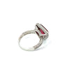Contemporary Diamond & Pink Tourmaline 14K White Gold Ring