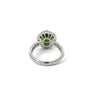 Estate Diamond & Green Tourmaline Platinum Ring