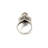Estate Black Opal & Diamond Platinum Ring