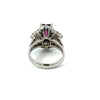 Estate Diamond & Tourmaline Platinum Ring