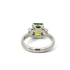 Estate Diamond & Platinum Peridot Ring