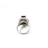 Estate Diamond & Green Tourmaline Platinum Ring
