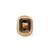 Estate Retro Quartz 18K Yellow Gold Ring