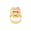 Estate Retro Quartz 18K Yellow Gold Ring