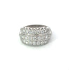Estate Wide Diamond & 14K White Gold Ring