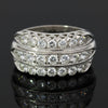 Estate Wide Diamond & 14K White Gold Ring