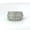 Estate Wide Diamond & 14K White Gold Ring