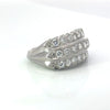 Estate Wide Diamond & 14K White Gold Ring