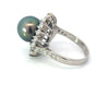 Estate Tahitian Pearl & Diamond Ring