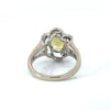 Estate Diamond & Fine Chrysoberyl 18K White Gold Ring