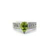 Estate Diamond & Peridot Platinum Ring