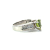 Estate Diamond & Peridot Platinum Ring