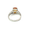Estate Diamond & Citrine Platinum Ring
