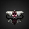 Estate Diamond & Platinum Tourmaline Ring