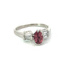 Estate Diamond & Platinum Tourmaline Ring
