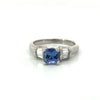 Estate Diamond & Tanzanite Platinum Ring