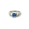 Estate Diamond & Tanzanite Platinum Ring