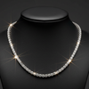 Contemporary 15.70 cttw Diamond Riviera 14K White Gold Graduated Necklace