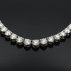 Contemporary 14.14 cttw Diamond Riviera 14K White Gold Graduated Necklace