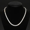 Contemporary 20.00 cttw Diamond Riviera 14K White Gold Graduated Necklace