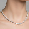 Contemporary 26.45 cttw Diamond Riviera 14K White Gold Graduated Necklace