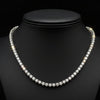 Contemporary 8.60 cttw Diamond Riviera 14K White Gold Graduated Necklace