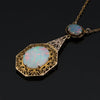 Victorian Opal & 14K Yellow Gold Necklace