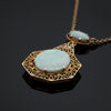 Victorian Opal & 14K Yellow Gold Necklace