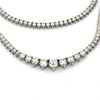 Designer ECH Contemporary 5.14 cttw Diamond 14K White Gold Graduated Necklace