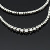 Designer ECH Contemporary 5.14 cttw Diamond 14K White Gold Graduated Necklace