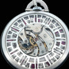 Estate Art Deco Tiffany & Co. Diamond, Ruby, Pearl Platinum Pocket Watch & Fobe#109737