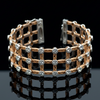 Estate Tacori Diamond & 18Kt Rose & White Gold Lattice Bracelet