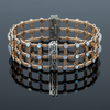 Estate Tacori Diamond & 18Kt Rose & White Gold Lattice Bracelet