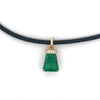 Estate Fine Zambian 4.17ct Emerald (GIA  F1) & Diamond Custom Made Necklace