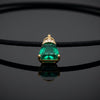 Estate Fine Zambian 4.17ct Emerald (GIA  F1) & Diamond Custom Made Necklace