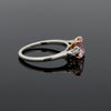 Estate Natural Fancy Intense Purple Pink & White Diamond Platinum & 18K White Gold Ring (GIA)