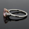 Estate Natural Fancy Intense Purple Pink & White Diamond Platinum & 18K White Gold Ring (GIA)