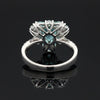 Estate (GIA) Mozambique Paraiba Tourmaline and Diamond Platinum Ring