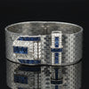 Vintage Diamond, Sapphire, Rock Crystal 14/18Kt White Gold Adjustable Bracelet/Pendant