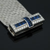 Vintage Diamond, Sapphire, Rock Crystal 14/18Kt White Gold Adjustable Bracelet/Pendant