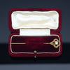 Victorian Diamond & 18K Yellow Gold Stick Brooch